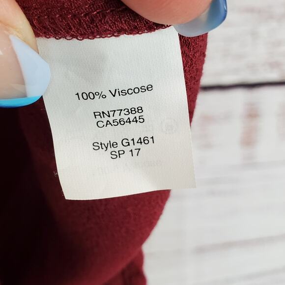 Madewell Wine Lagenlook Sleeveless Tunic Top Boho Oversized XXS Flowy Minimalist - Picture 8 of 10